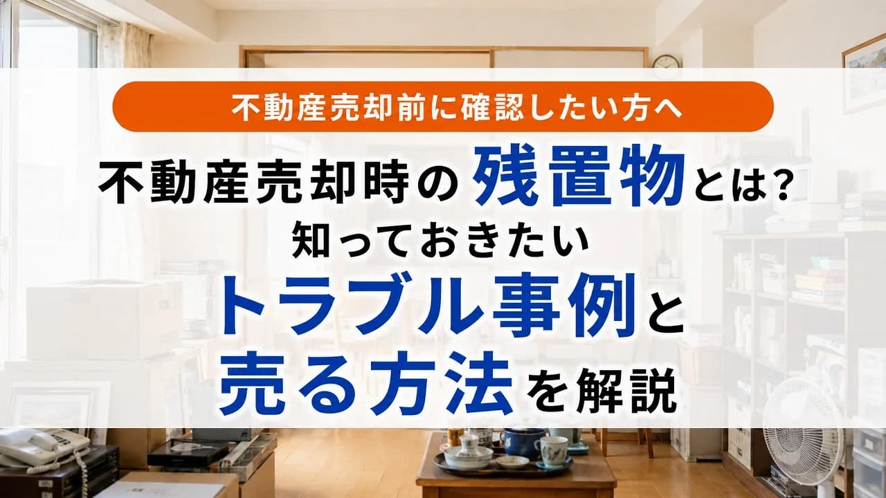 不動産売却時の残置物とは?知っておきたいトラブル事例と売る方法を解説