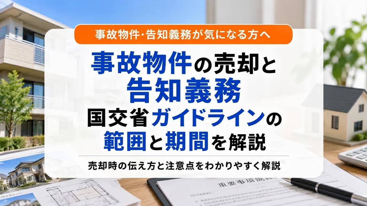 事故物件の売却と告知義務|国交省ガイドラインの範囲と期間を解説