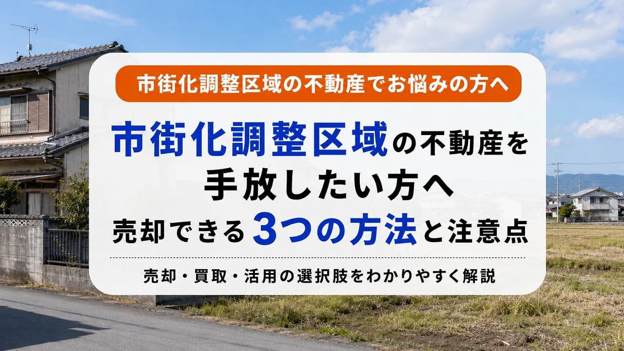 市街化調整区域の不動産を手放したい方へ|売却できる3つの方法と注意点