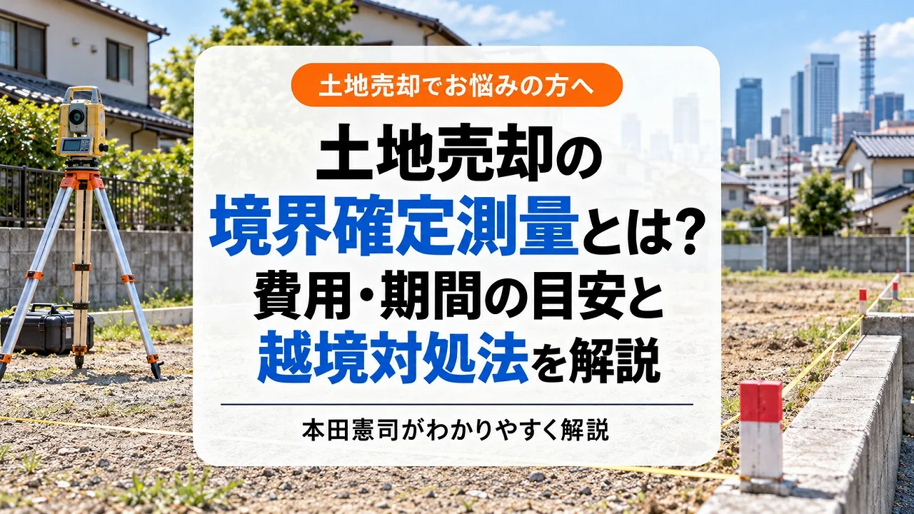 土地売却の境界確定測量とは|費用・期間の目安と越境対処法を解説
