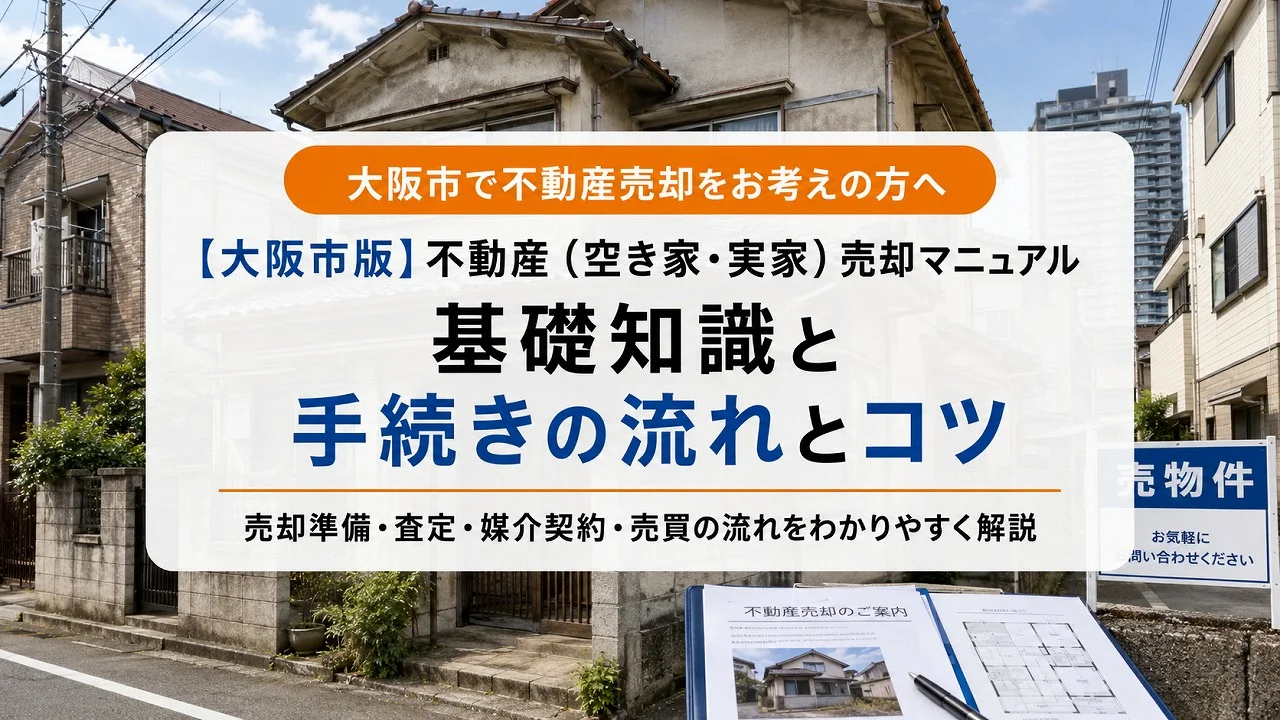 【大阪市版】不動産(空き家・実家)売却マニュアル 基礎知識と手続きの流れとコツ